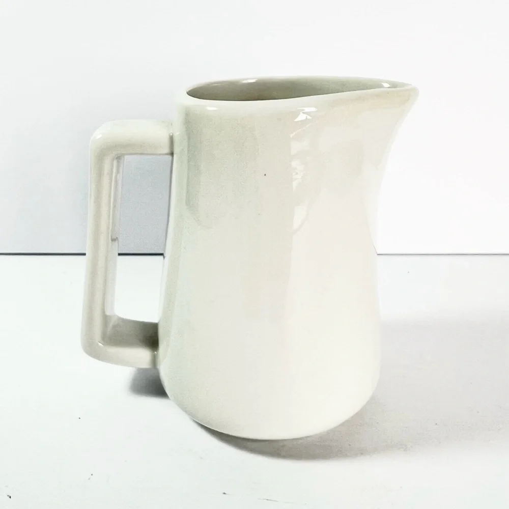 Vintage White creamer small pitcher‎ Farmhouse cottagecore decor